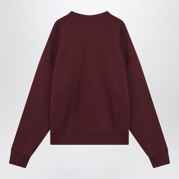 Anine Bing Miles Letterman Burgundy Sweatshirt Women - Picture 2 of 2